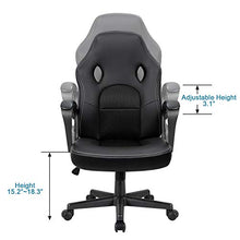 Load image into Gallery viewer, Furmax Office Desk Leather Gaming, High Back Ergonomic Adjustable Racing Task Swivel Executive Computer Chair Headrest and Lumbar Support (Black)
