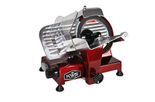 Load image into Gallery viewer, KWS MS-10XT Premium Commercial 320W Electric Meat Slicer 10-Inch in Red with Non-sticky Teflon Blade, Frozen Meat/Deli Meat/Cheese/Food Slicer Low Noises Commercial and Home Use
