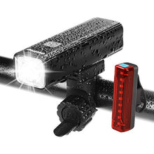 Load image into Gallery viewer, Ovetour USB Rechargeable Bike Light Set,1000 Lumens LED Bicycle Light with Power Bank Function,Large Capacity 3200mAh Bike Headlight + 1200mAh Bike Taillight,5 Light Modes,Fits All Bikes
