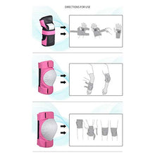 Load image into Gallery viewer, Fewear Kids &amp; Adults Knee and Elbow Pads with Wrist Guards Protective Gear Set, Kneesavers Elbowsavers and Wristsavers for Skating Cycling Bike Rollerblading Scooter, L/M/S (Pink, M)
