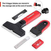 Load image into Gallery viewer, Goldblatt 2 Piece Razor Blade Scraper Set with 15-piece Blades &amp; Goldblatt 2 Piece Drywall Corner Tool Set - Inside &amp; Outside Corner Knife
