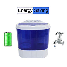 Load image into Gallery viewer, ROVSUN 10 LBS Portable Washing Machine with Twin Tub Electric Compact Mini Washer, Energy/Save Space, Laundry Spin Cycle w/Hose, Perfect for Home RV Camping Dorms College Room
