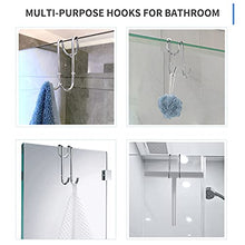 Load image into Gallery viewer, Silicone Squeegy to Clean Shower Doors, 11" Rubber Bathroom Squeegee Wiper with Hook, Shower Glass Door Wiper Cleaning Squigeey, Gray Bath Sqeegy for Shower Handheld Shower Door Cleaner with Hanger
