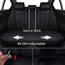 Load image into Gallery viewer, Coverado Front and Back Seat Covers 4 Pieces, Waterproof Nappa Leather Auto Seat Protectors Full Set, Universal Car Accessories Fit for Most Sedans SUV Pick-up Truck, Black
