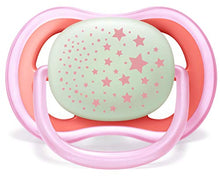 Load image into Gallery viewer, Philips AVENT Ultra Air Nighttime 6-18 Months Pacifier, SCF376/44, Pink, (Pack of 4)
