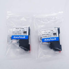 Load image into Gallery viewer, mxuteuk 2pcs JQX-13FL AC 110V/120V Coil 8 Pin 10A DPDT LED Indicator Electromagnetic Power Relay, with Base, with DIN Rail Slotted Aluminum
