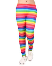 Load image into Gallery viewer, HDE Ultra Soft Girls Leggings - Comfy Full Ankle Length Black - Cute Rainbow Tights with Unique Prints - Comfortable Workout Stretch Pants for School, Home &amp; Play, 6/6X
