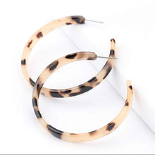 Load image into Gallery viewer, Leopard Big Round Acrylic Earrings La Raffine Vintage Semicircle Drop Statement Earring For Women Dangle Jewelry brincos for Women Girl Gifts Present Valentines Birthday Anniversary Mothers Day Christmas
