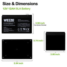 Load image into Gallery viewer, Weize 12 Volt 12AH SLA Rechargeable Battery Replace UB12120, EXP1212, 6FM12, LHR12-12, GPS12-12, F2, 2 Pack
