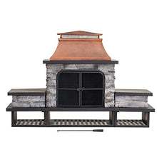 Load image into Gallery viewer, Sunjoy A304001200 Atticus Wood Burning Fireplace, Copper

