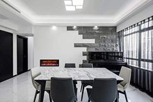Load image into Gallery viewer, Mystflame 50 inch Electric Fireplace - Ultra Slim Frame - in Wall Recessed &amp; Wall Mounted - Multicolor Flame - Log &amp; Crystal Hearth - 1500/750 Watt Heater - Remote Control &amp; Touch Screen - Timer
