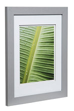 Load image into Gallery viewer, Gallery Solutions Wall Mount Double Mat Picture Frame, 11" x 14", Gray/White

