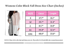 Load image into Gallery viewer, Nirovien Womens Casual Color Block Tunic Tops Round Neck Sweatshirt with Pockets Fall Tops for Leggings(Pink,L)
