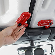 Load image into Gallery viewer, RT-TCZ Hardtop Release Swtich Knob Cover Roof Remove Handle Decoration Trim Interior Accessories for 2018-2021 Jeep Wrangler JL JLU and Gladiator JT, 6PCS(Red)
