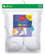 Load image into Gallery viewer, Hanes Women's 10-Pair Value Pack Ankle Socks
