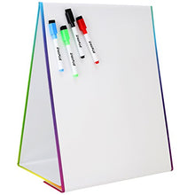 Load image into Gallery viewer, Tabletop Magnetic Easel &amp; Whiteboard (2 Sides) Includes: 4 Dry Erase Markers. Drawing Art White Board Educational Kids Toy
