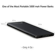 Load image into Gallery viewer, Triple USB Outputs Super Slim Power Bank Ultra Thin, Attom Tech 5000mAh Mini Portable Charger External Phone Battery Pack Small Dual USB Outlet, Emergency Phone Power Backup

