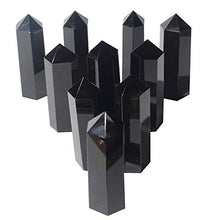 Load image into Gallery viewer, Luckeeper Healing Crystal Wands | 2" Black Obsidian| 6 Faceted Reiki Chakra Meditation Therapy
