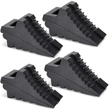 Load image into Gallery viewer, AFA Tooling - Set of 4 Wheel Chocks | Heavy Duty Rubber Wedge for Front and Back Tires | Quick Grip Ribbed Design, Ergonomic Carry Handles | Chock Block for Your Camper, Trailer, RV, Truck, Car or ATV
