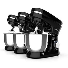 Load image into Gallery viewer, KUPPET Stand Mixer, 8-Speed Electric Mixer, Tilt-Head Food Mixer with Dough Hook, Wire Whip &amp; Beater, 4.7QT Stainless Steel Bowl, Black
