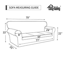 Load image into Gallery viewer, Easy-Going Sofa Slipcover Waterproof Couch Cover Non-Slip Sofa Cover for 3 Cushion Couch Seamless Whole Piece Fabric Furniture Protector for Pets Kids Children Dog Cat(Sofa, Gray)
