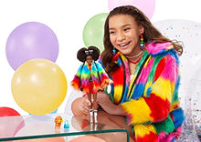 Load image into Gallery viewer, Barbie Extra Doll #1 in Furry Rainbow Coat with Pet Poodle, Brunette Afro-Puffs with Braids, Including ‘Shine Bright’ Sunglasses, Multiple Flexible Joints
