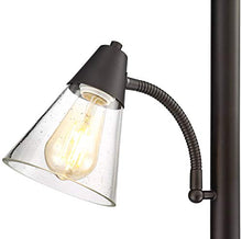 Load image into Gallery viewer, Warwick Industrial Torchiere Lamp Tree Tiger Bronze Seedy Glass Dimmable Antique LED Edison Bulbs for Living Room Reading - Franklin Iron Works
