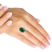 Load image into Gallery viewer, Natural Malachite Ring 925 Sterling Silver Handmade Jewelry Size 8
