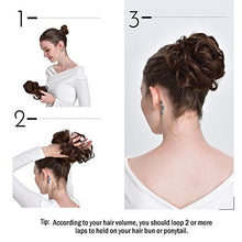Load image into Gallery viewer, FESHFEN Hair Bun Extensions Messy Curly Hair Scrunchies Hairpieces Synthetic Donut Updo Hair Pieces for Women Girls
