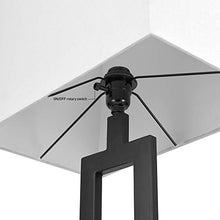 Load image into Gallery viewer, Globe Electric 67046 D'Alessio 58" Floor Lamp, Matte Black, White Linen Shade, On/Off Socket Rotary Switch
