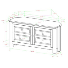 Load image into Gallery viewer, WE Furniture Modern Farmhouse Wood Corner Universal Stand for TV's up to 50" Flat Screen Living Room Storage Entertainment Center, Reclaimed Barnwood

