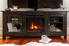 Load image into Gallery viewer, e-Flame USA Montana Electric Fireplace Stove TV Stand - 58"x24" - Walnut Espresso Finish
