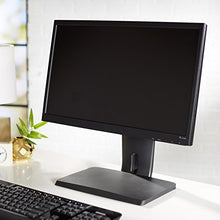 Load image into Gallery viewer, Amazon Basics LCD Computer Monitor Free-Standing Desk Stand Riser, Height Adjustable with Tilt, Swivel, 360° Rotation
