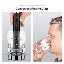Load image into Gallery viewer, AquaSonic Black Series PRO Ultra Whitening 40,000 VPM Rechargeable Electric Toothbrush w/Revolutionary Wireless Charging Glass, 6 Adaptive Proflex Brush Heads &amp; Travel Case - 4 Modes w Smart Timer
