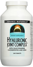 Load image into Gallery viewer, Source Naturals Hyaluronic Joint Complex with Glucosamine, Chondroitin &amp; MSM Extra Strength - 240 Tablets
