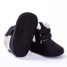 Load image into Gallery viewer, TSAITINTIN Baby Boys Girls Fleece Bootie Infant Soft First Walkers Shoes Black, 12-15 Months Toddler
