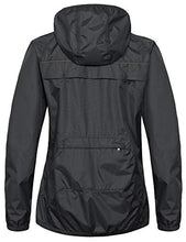 Load image into Gallery viewer, Little Donkey Andy Women's Waterproof Cycling Bike Jacket with Hood, Running Rain Jacket, Windbreaker, Ultralight Packable Black Size L

