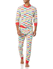 Load image into Gallery viewer, Amazon Essentials Men's Marvel Snug-Fit Cotton Pajamas, Marvel Holiday Bricks, X-Small
