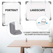 Load image into Gallery viewer, Small Dry Erase White Board 12" x 16", Portable Magnetic Hanging Whiteboard for Wall -3 x Dry Erase Markers, 4 x Magnets, 1 x Eraser, Cubicle Memo Board for Kids, Home, Office, School (White)
