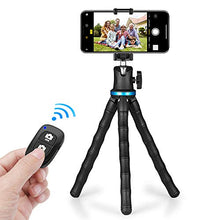 Load image into Gallery viewer, Phone Tripod, UBeesize 12 Inch Flexible Cell Phone Tripod Stand Holder with Wireless Remote Shutter &amp; Universal Phone Mount, Compatible with iPhone/Android/DSLR/GoPro Camera
