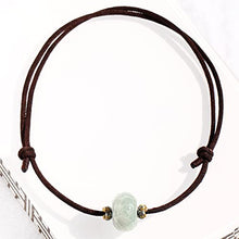 Load image into Gallery viewer, Jewever Natural Jade Pendant Choker Necklace for Women Lucky Stone Bring Wealth Adjustable Rope (13-24")
