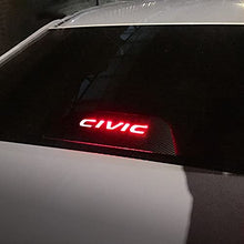 Load image into Gallery viewer, JEYODA for Civic High Brake Light Sticker Acrylic Projection Board Decal Top Tail Light Stickers Car High Mounted Decorative Emblems for Honda Civic 10th (vinly Sticker for Civic 10th)
