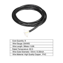 Load image into Gallery viewer, uxcell RVV Wire Cable Extension Cord Copper Wire Electric Conductor 8 Core 20 AWG 3Meter/9.8ft Length
