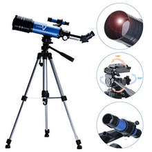 Load image into Gallery viewer, Vanstarry Telescopes for Kids, Travel Kids Telescope, 70mm Aperture 400mm AZ Mount Astronomical Refractor Telescopes for Adults Astronomy Beginners, Portable Travel Telescopes with Carry Bag

