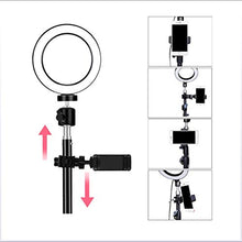 Load image into Gallery viewer, CWH&amp;WEN Selfie Fill Lamp, 6 Inch LED Ring Light with Tripod Stand, 10 Brightness Levels and 3 Lighting Modes, for Selfie Pictures YouTube Videos Makeup
