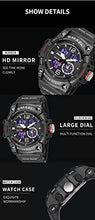 Load image into Gallery viewer, KXAITO Men's Analog Sports Watch Military Watch Outdoor LED Stopwatch Digital Electronic Large Dual Display Waterproof Tactical Army Wrist Watches for Men

