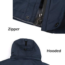 Load image into Gallery viewer, xiaokeai 3 in 1 Men's Hooded Mountain Windbreaker Waterproof Ski Jacket Deep Blue/Red Outdoor Warm Winter Snow Coat Rain Jacket Large Long (Color : Red, Size : XXXL)
