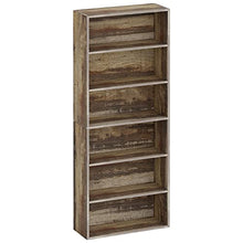 Load image into Gallery viewer, IRONCK Bookshelves and Bookcases Floor Standing 6 Tier Display Storage Shelves 70in Tall Bookcase Home Decor Furniture for Home Office, Living Room, Bed Room, Industrial Brown
