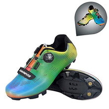 Load image into Gallery viewer, Asdf MTB Road Self-Locking Cycling Shoes Men Women, Reflective Mountain Compatible Professional SPD Cleat Bicycle Shoes,40
