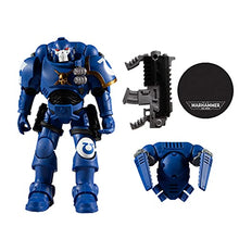 Load image into Gallery viewer, McFarlane Toys Warhammer 40,000 Ultramarines Reiver with Bolt Carbine &amp; Base 7" Action Figure
